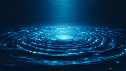 Wall Mural - abstract glowing waves forming circular pattern with radiant world maritime day text at center over 