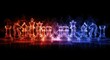 © MST - Fiery versus Icy Chess Pieces Battle of Strategy and Tactics