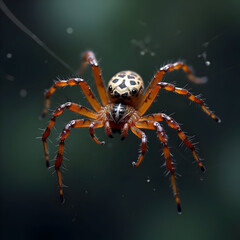 Wall Mural - spider on the web macro