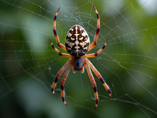 spider on the web macro