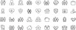 © pixxshop - Vector art of collection of social relationship line icons contains icons as family, friend, relationship, love, care and more