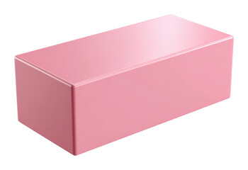 Stylish pink rectangular box modern home product isolated on transparent background