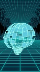 Wall Mural - Animation of data processing over human brain and metaverse