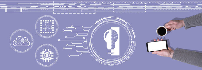 Wall Mural - Concept of digital disruption