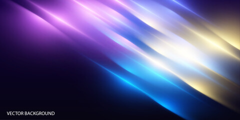 Wall Mural - Blue neon rays descend from the top, merging with red light streaks. This motion effect simulates high speed and energy flow. Ideal for technology or space-themed visuals.	