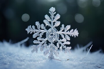 Canvas Print - snow flake snowflake christmas outdoors.