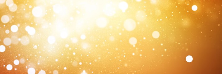 Wall Mural - golden bokeh dreamscape with sparkling light points, perfect for festive celebrations and themes
