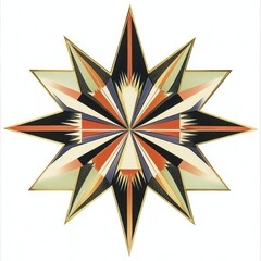 Wall Mural - Gold star shape illustration pattern style.