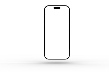 High-quality image of a modern smartphone with a blank screen, perfect for app presentations or website mockups.