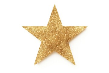 Wall Mural - star glitter gold white background.