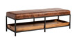© itu - Rustic leather bench with storage