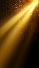 Wall Mural - golden light rays shine elegantly across a dark background, creating a stunning illumination effect