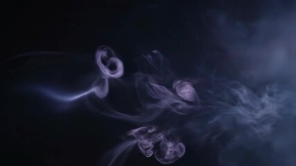 Abstract smoke cloud against dark background with soft diffused lighting