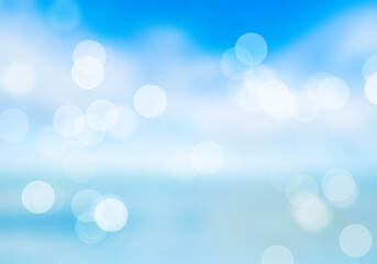 Wall Mural - Blue background blur, holiday wallpaper