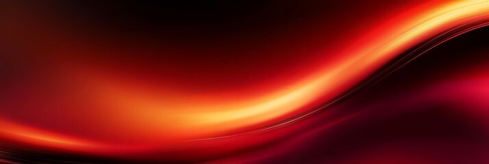 Wall Mural - vibrant red abstract background with fluid waves and a smooth gradient for visual appeal.