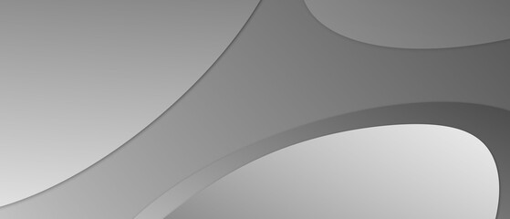 Canvas Print - grainy metallic silver gradient grey abstract geometrical divided curve monochrome background with b