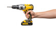 © dropideas - a hand holding a cordless drill power, precision, and diy projects, isolated on transparent background