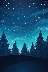 Wall Mural - christmas outdoors nature night.
