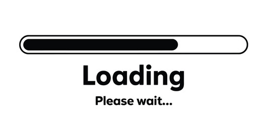 Loading Bar Progress Screen Vector Illustration