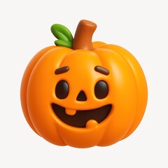 Wall Mural - cute 3d smiling pumpkin illustration.