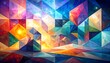 © Sintia - Colorful geometric abstract space scene