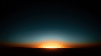 Wall Mural - breathtaking sunset illuminates horizon with vibrant hues of orange and blue, creating serene atmosp