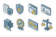 © Pointer Marker - Security, privacy flat icon set. data protection, cybersecurity icons flat collection