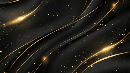 Abstract cosmic scene with vivid stars and streaks of light against dark background.
