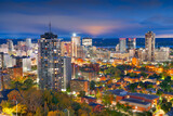 Hamilton, Ontario, Canada at Night in Autumn
