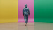 © janzwolinski - Fashion Model in a Stylish Colorful Interior Space