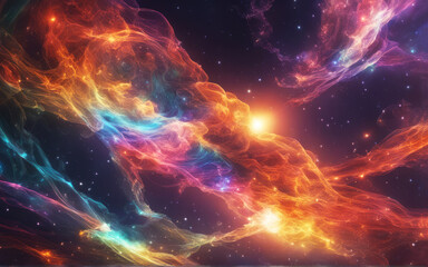 Wall Mural - viper head abstract colorful of galaxy nebular with stars and smoke on the space in universe background