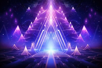 Wall Mural - Neon travel to space background light backgrounds purple.