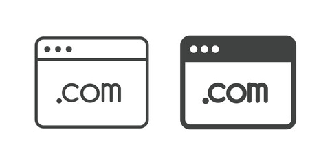 Website icon. Line and glyph solid icon. Editable stroke and Perfect pixel isolated on white background. Vector illustration