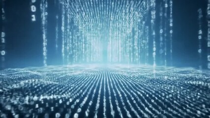 Wall Mural - Abstract digital data stream visualizing information technology