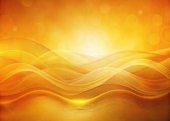 Wall Mural - Softly glowing gradient waves in shades of yellow and orange against a subtle textured background