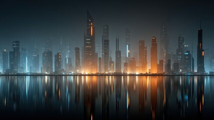 Wall Mural - Dreamlike Psychedelic Cityscape in Virtual Reality Setting