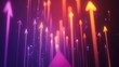 © Anyket - Abstract background with glowing arrows growing upwards, a stock market or business growth concept. Digital rendering of an arrow pointing up on a line graph rising to the top,