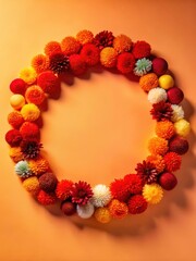 Wall Mural - Ombre Gradient Circle Border Background Image