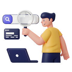 Wall Mural - Searching  illustration PNG File