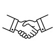 © Global Designpor24 - Black handshake icon isolated on transparent background