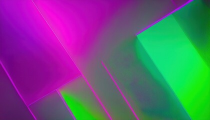 Wall Mural - vibrant abstract geometric light patterns with neon gradients in purple green and blue hues for creative design backgrounds