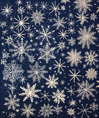 Canvas Print - snowflakes nature backgrounds blackboard.