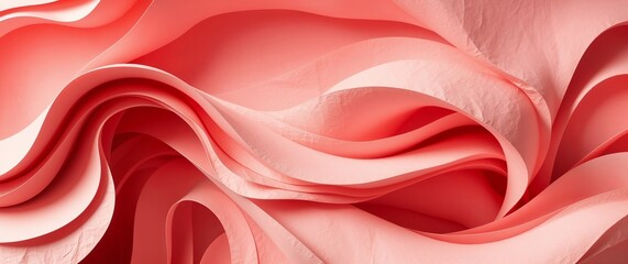 Canvas Print - Flowing pink paper creates stunning abstract design