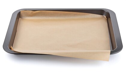 Empty baking sheet with parchment paper