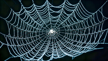 Halloween spider web background
Creepy spider web glowing on dark background.