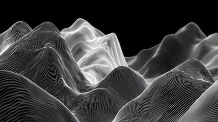Wall Mural - Complex Generative Abstract Background of Line Waves in Low Resolution