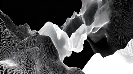 Wall Mural - complex generative abstract background with intricate lines and shapes