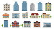 © Maureen - Variety of building types in flat design with minimalist style