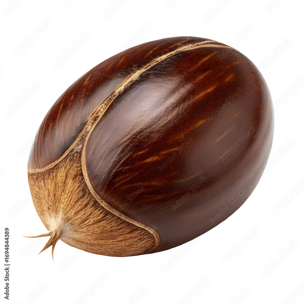 Shea nut isolated on transparent background, a seed used to make shea ...