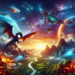 Wall Mural - Fantasy Sci Fi Themes